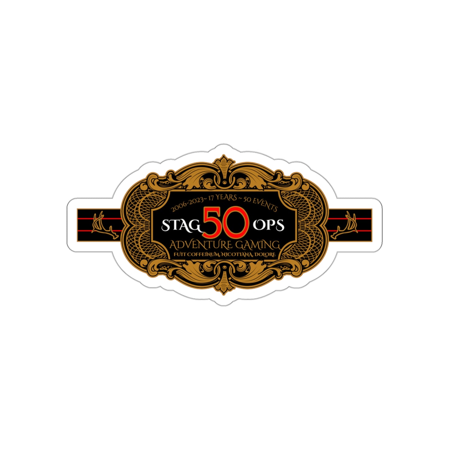 Vice collection- 50 event CIGAR BAND Die-Cut Sticker