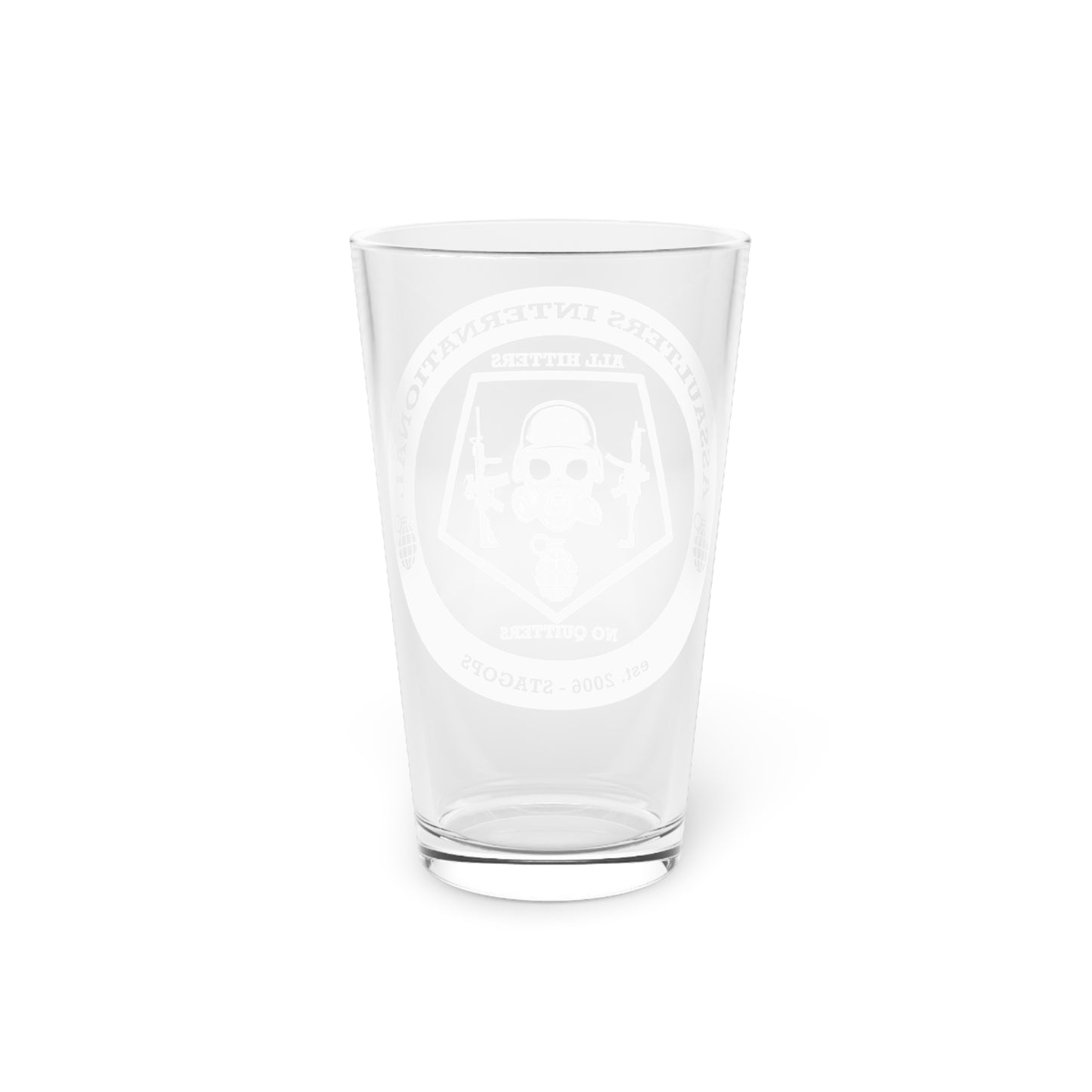 Assaulters International Pint Glass, 16oz
