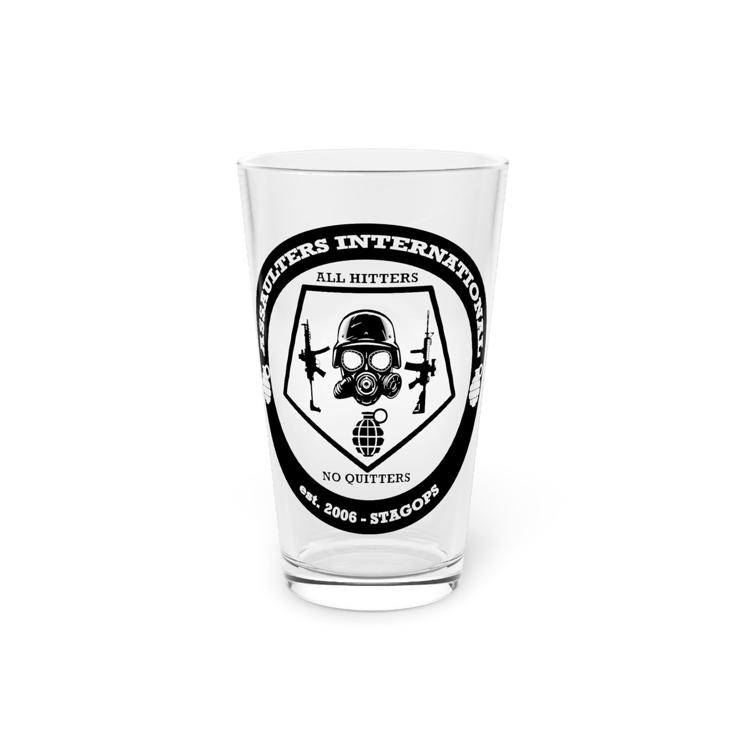 Assaulters International Pint Glass, 16oz