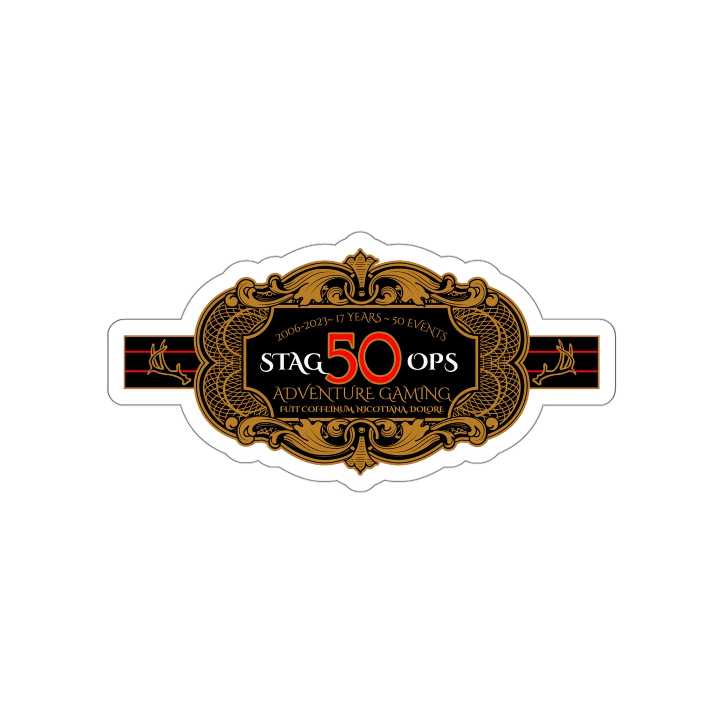 Vice collection- 50 event CIGAR BAND Die-Cut Sticker