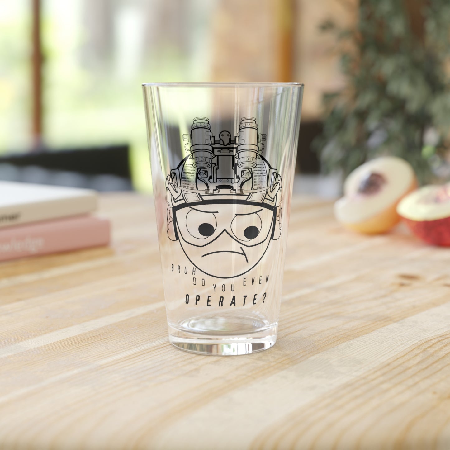 Bruh Moment (Operate) Pint Glass, 16oz