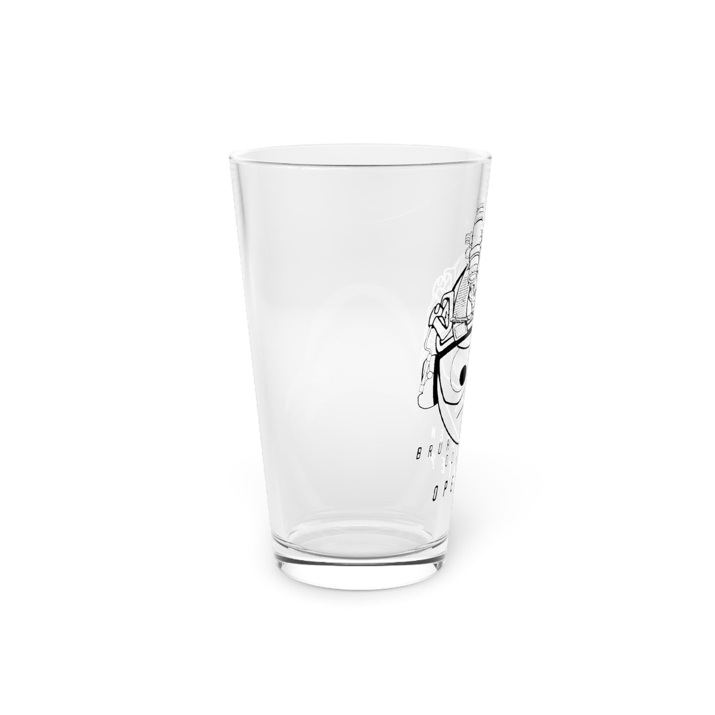 Bruh Moment (Operate) Pint Glass, 16oz