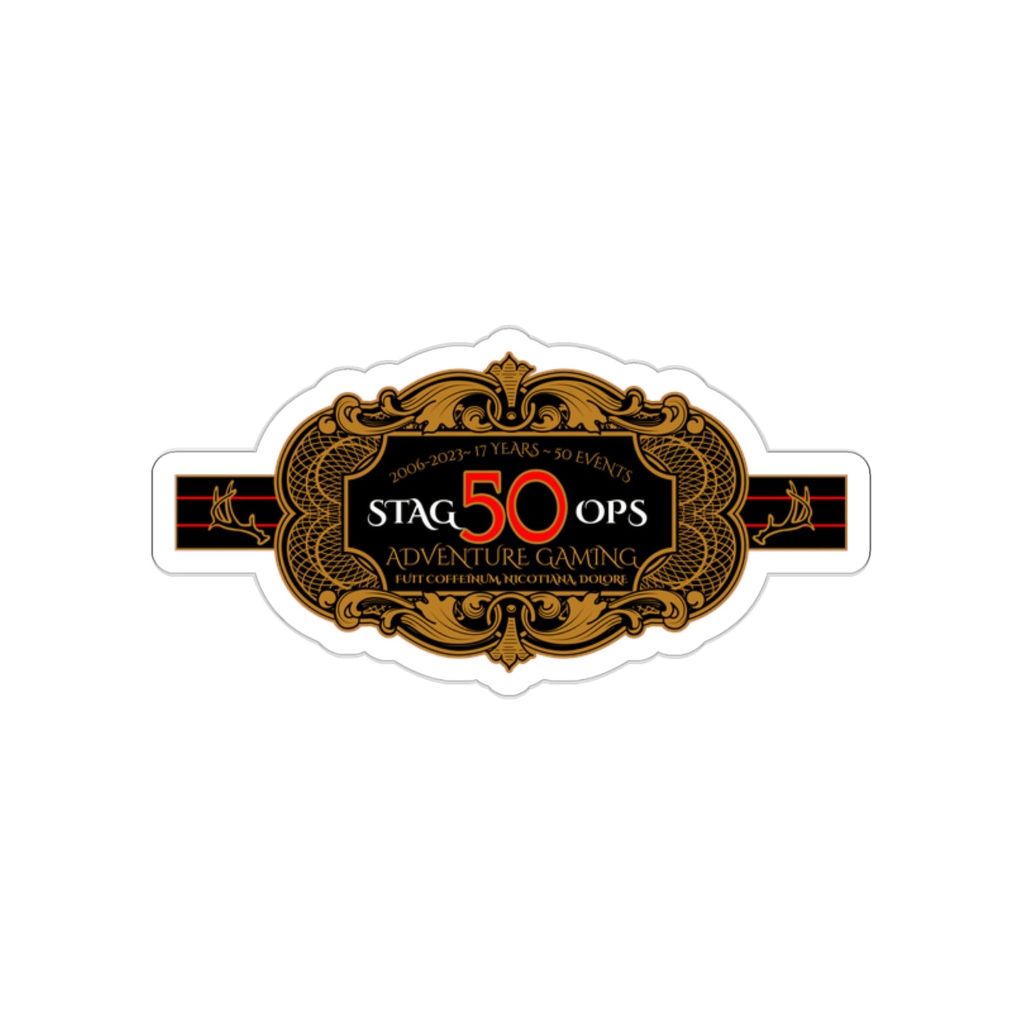 Vice collection- 50 event CIGAR BAND Die-Cut Sticker
