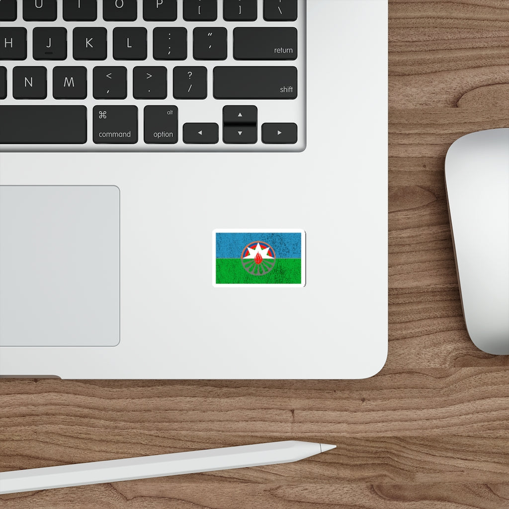 DAWN flag Die-Cut Sticker (Distressed)
