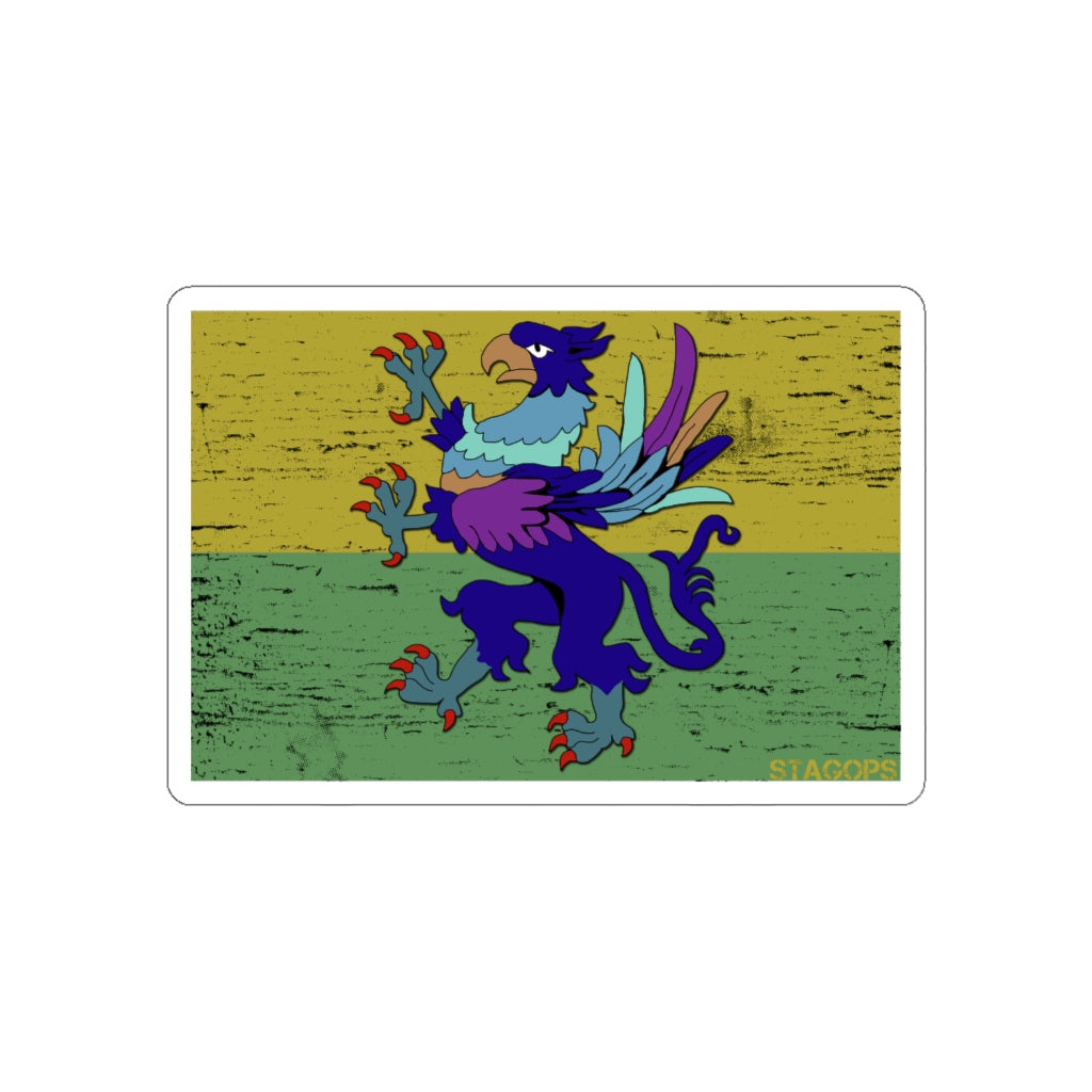 SAN PETHEO flag Die-Cut Sticker (Distressed)