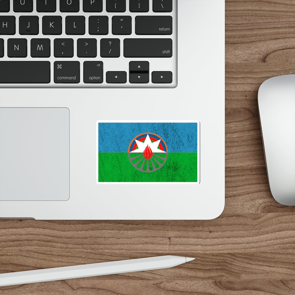 DAWN flag Die-Cut Sticker (Distressed)