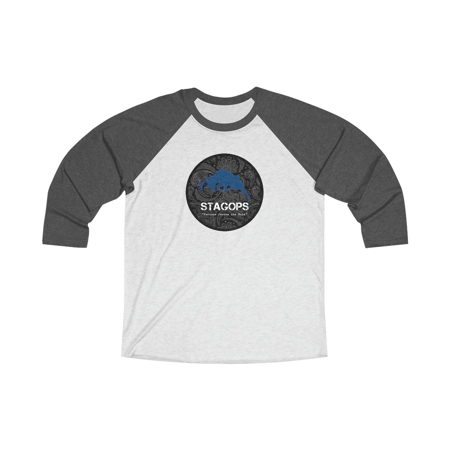 2015 STAGOPS LOGO "Fortune Favors the Bold..." 3\4 Raglan Tee