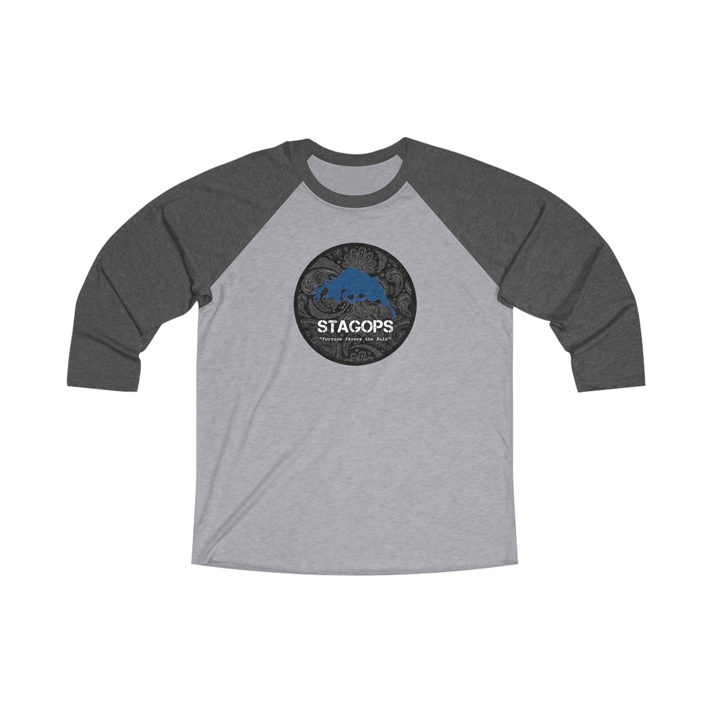 2015 STAGOPS LOGO "Fortune Favors the Bold..." 3\4 Raglan Tee