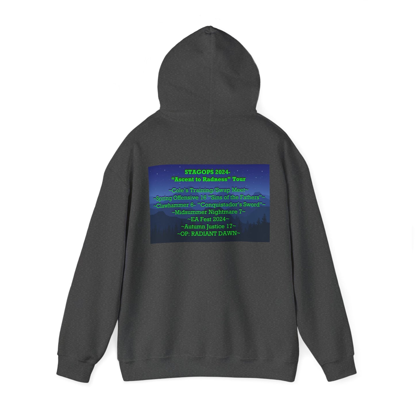 2024 Ascent to Radness Tour hoodie (Printed Front & Back)