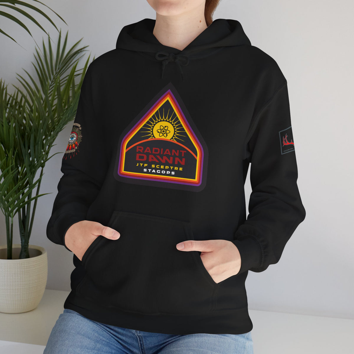 EXCLUSIVE TIER 1/RADIANT DAWN Hoodie- 4 sided deluxe multi-logo print