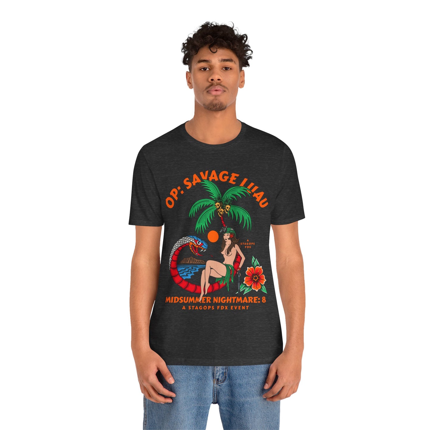 Midsummer Nightmare 8- SAVAGE LUAU front print Tee