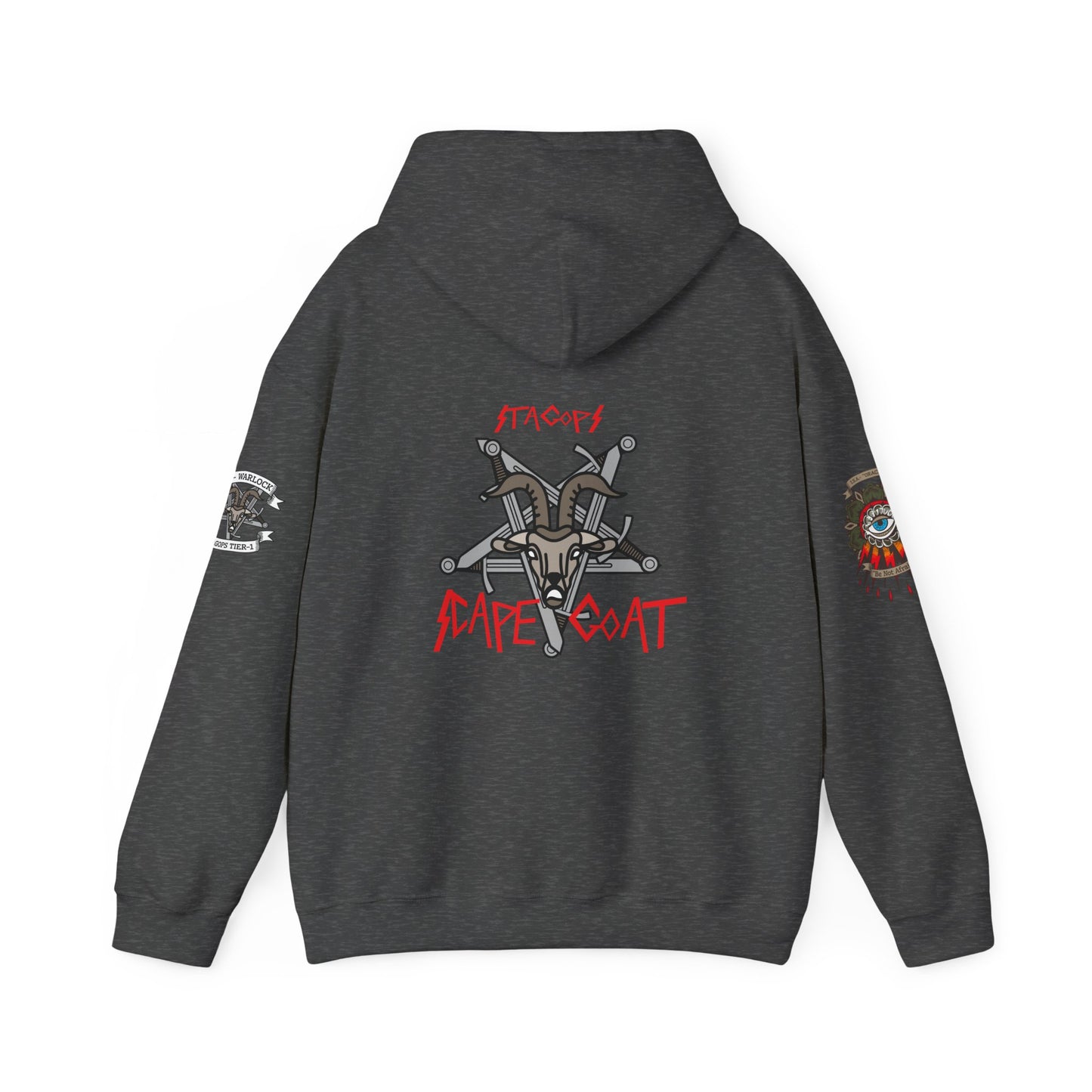 TIER 1/SCAPEGOAT Hoodie- 4 sided deluxe multi-logo print (Exclusive)