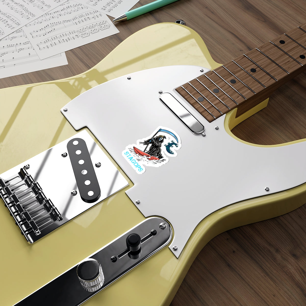 Kulau Surf Designs "SURF REAPER" Die-Cut Sticker EXCLUSIVE*
