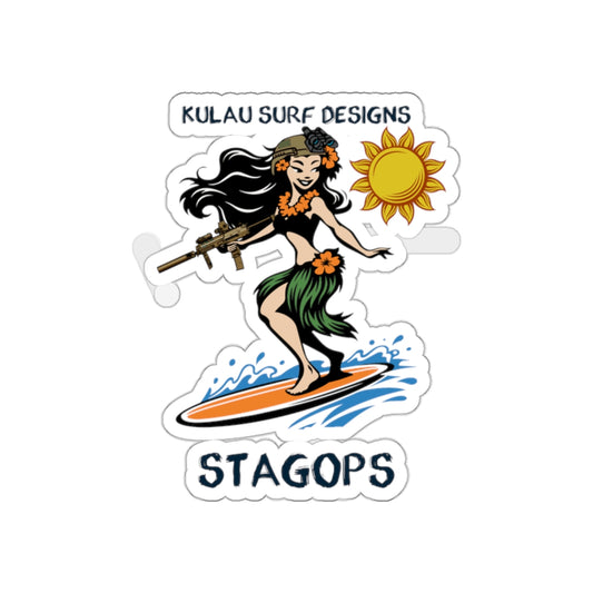 Kulau Surf Designs- "Sunny Surfer" Die-Cut Sticker Exclusive*