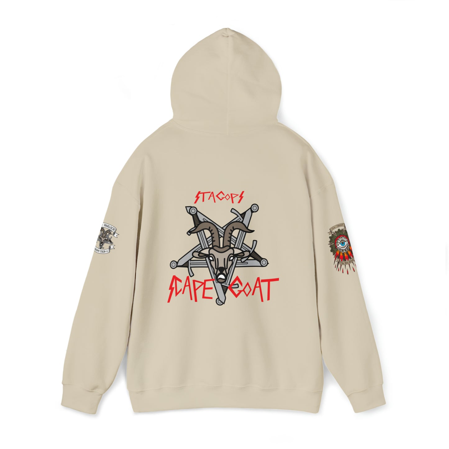 EXCLUSIVE TIER 1/SCAPEGOAT Hoodie- multi-logo print