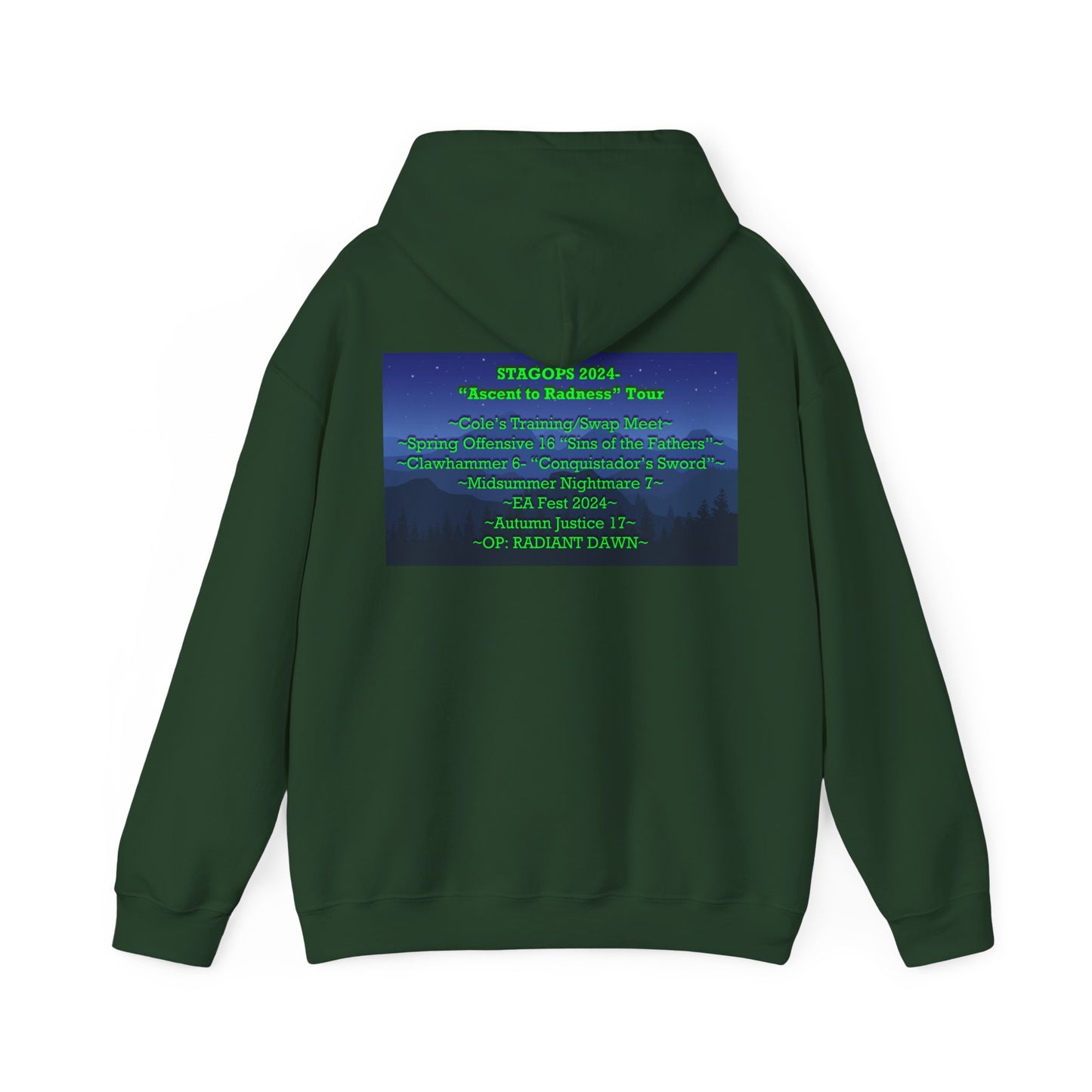 2024 Ascent to Radness Tour hoodie (Printed Front & Back)