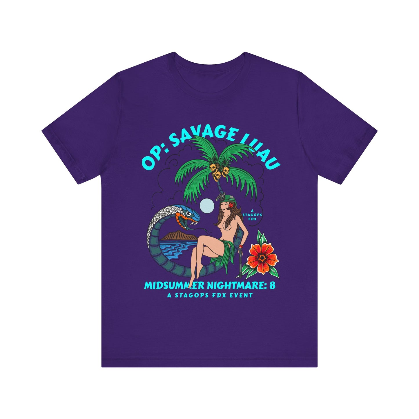 Midsummer Nightmare 8- SAVAGE LUAU front print Tee