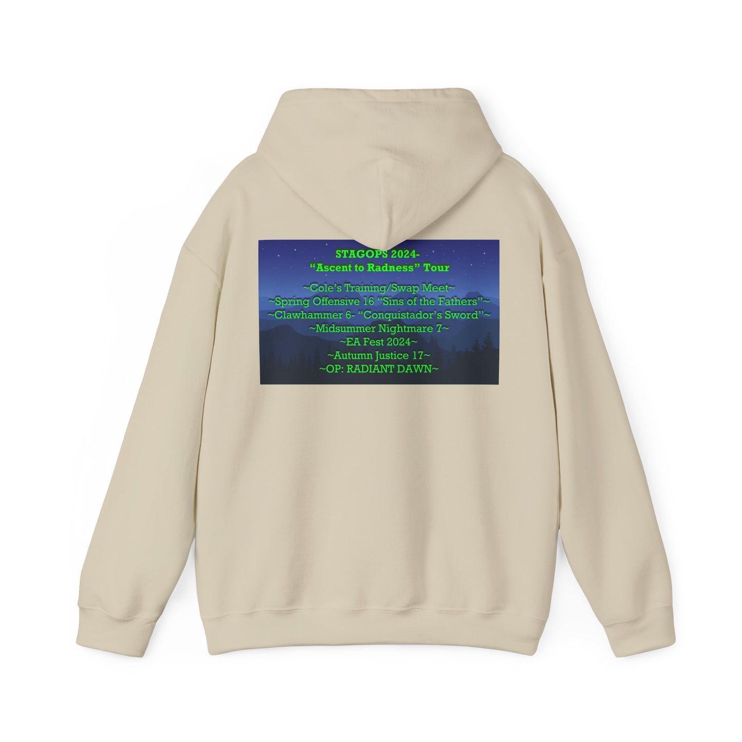 2024 Ascent to Radness Tour hoodie (Printed Front & Back)