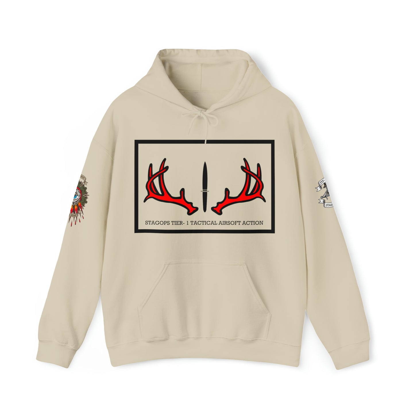 EXCLUSIVE TIER 1/SCAPEGOAT Hoodie- multi-logo print