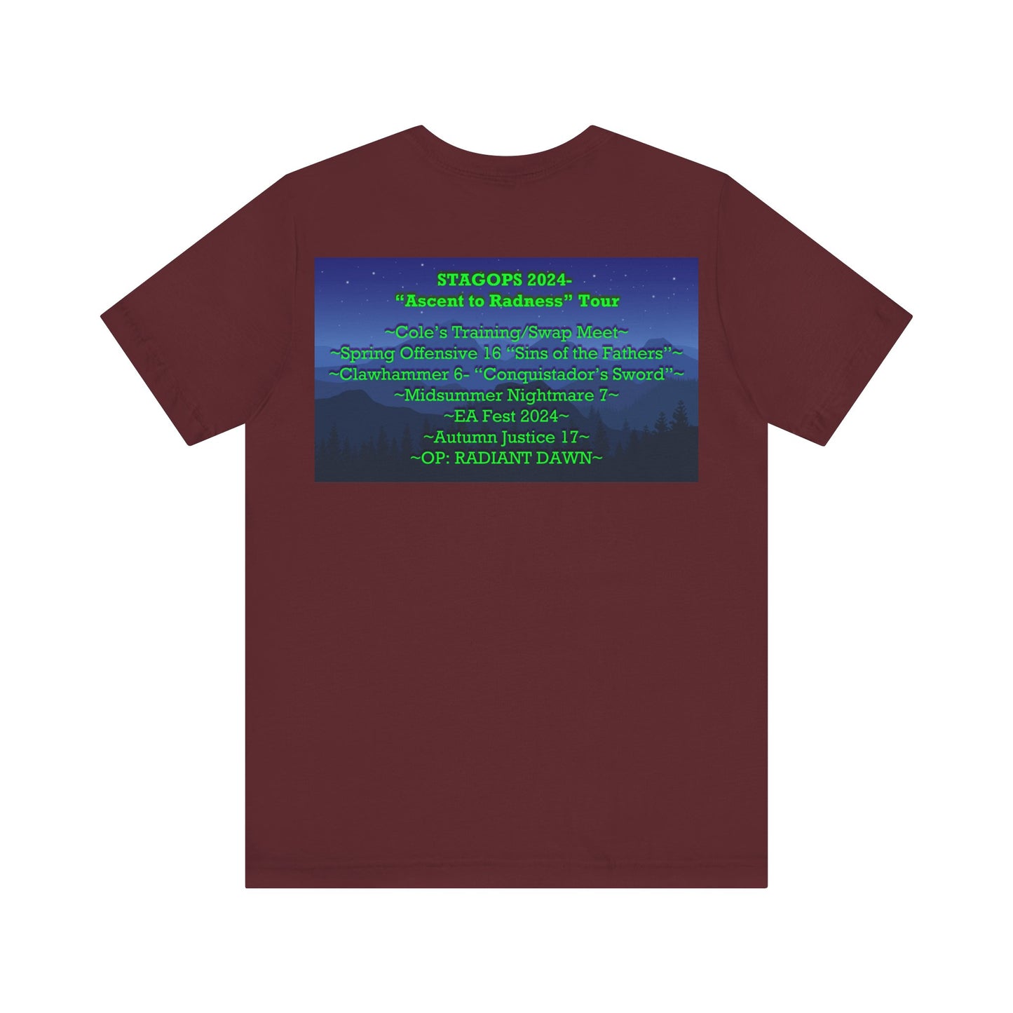 2024 Ascent to Radness Tour Tee (Double print)