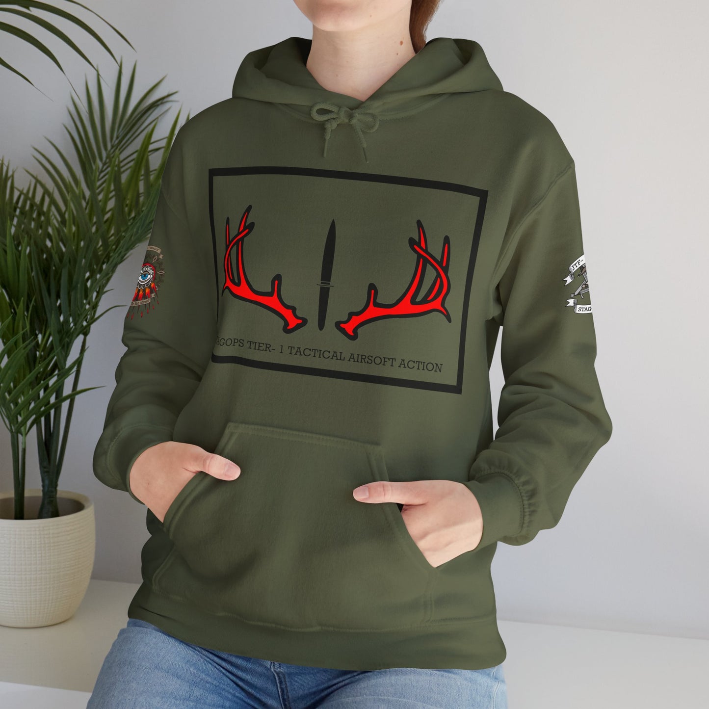 TIER 1/SCAPEGOAT Hoodie- 4 sided deluxe multi-logo print (Exclusive)