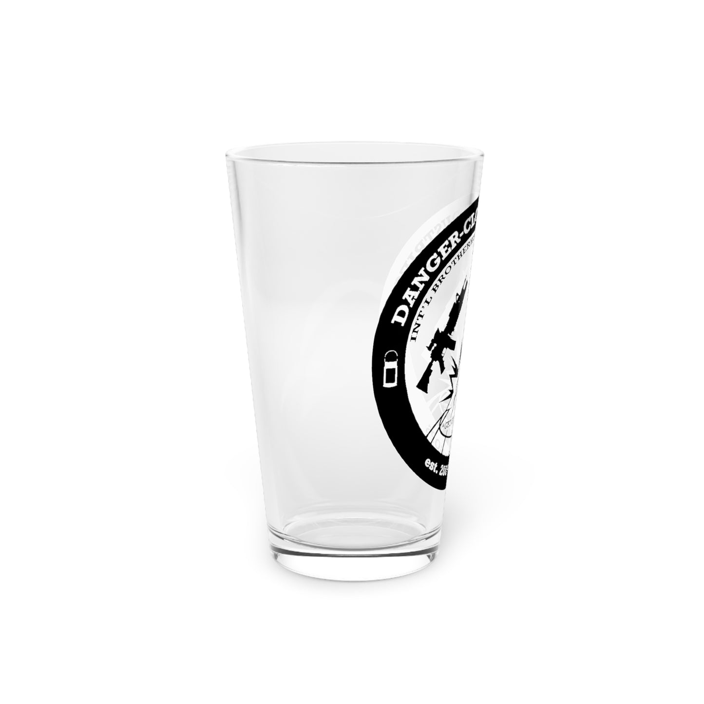 DANGER CLOSE Pint Glass, 16oz