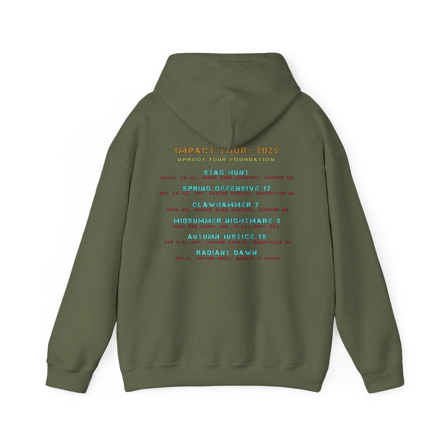 2025 IMPACT Tour hoodie (Printed Front & Back)