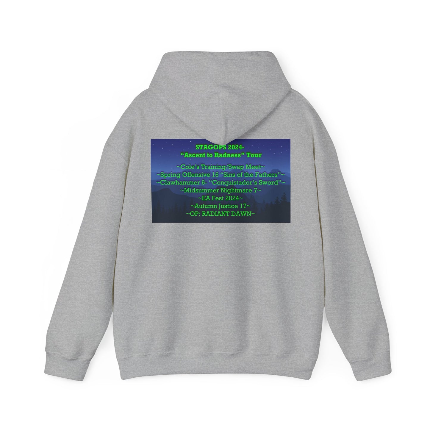 2024 Ascent to Radness Tour hoodie (Printed Front & Back)