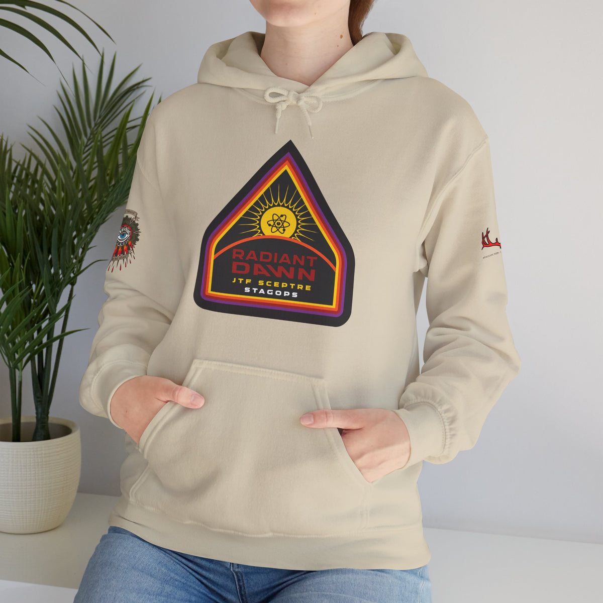 EXCLUSIVE TIER 1/RADIANT DAWN Hoodie- 4 sided deluxe multi-logo print