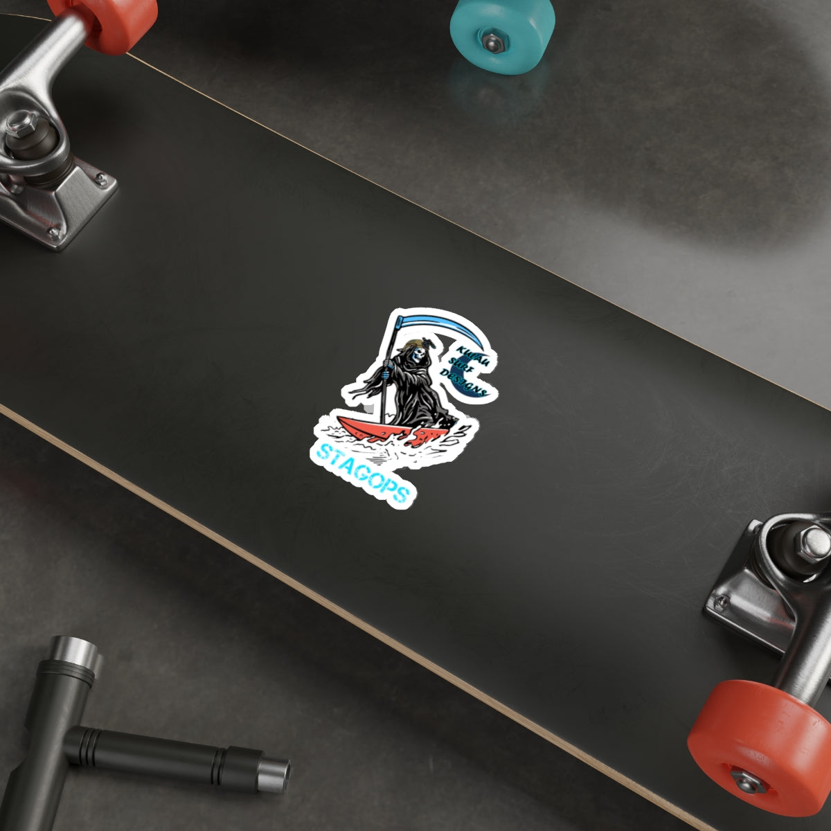Kulau Surf Designs "SURF REAPER" Die-Cut Sticker EXCLUSIVE*