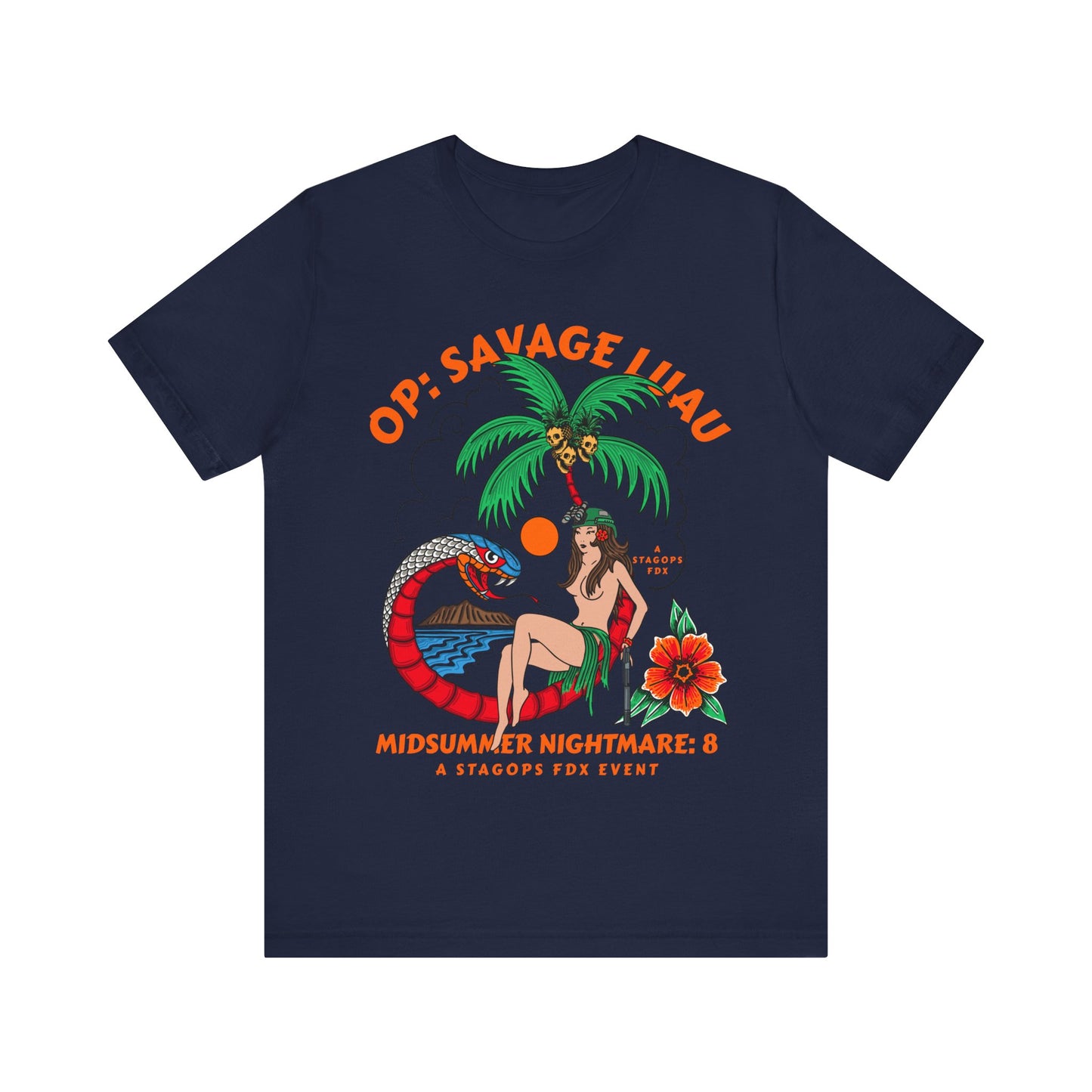 Midsummer Nightmare 8- SAVAGE LUAU front print Tee