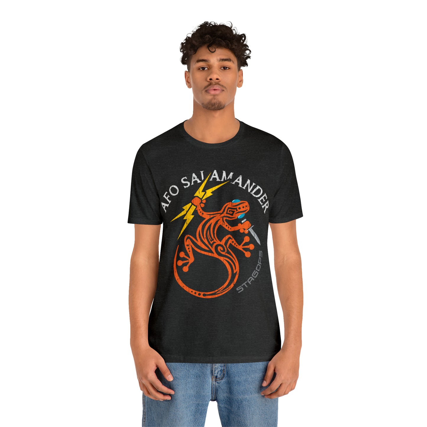 AFO SALAMANDER vintage Dark heather Jersey Short Sleeve Tee