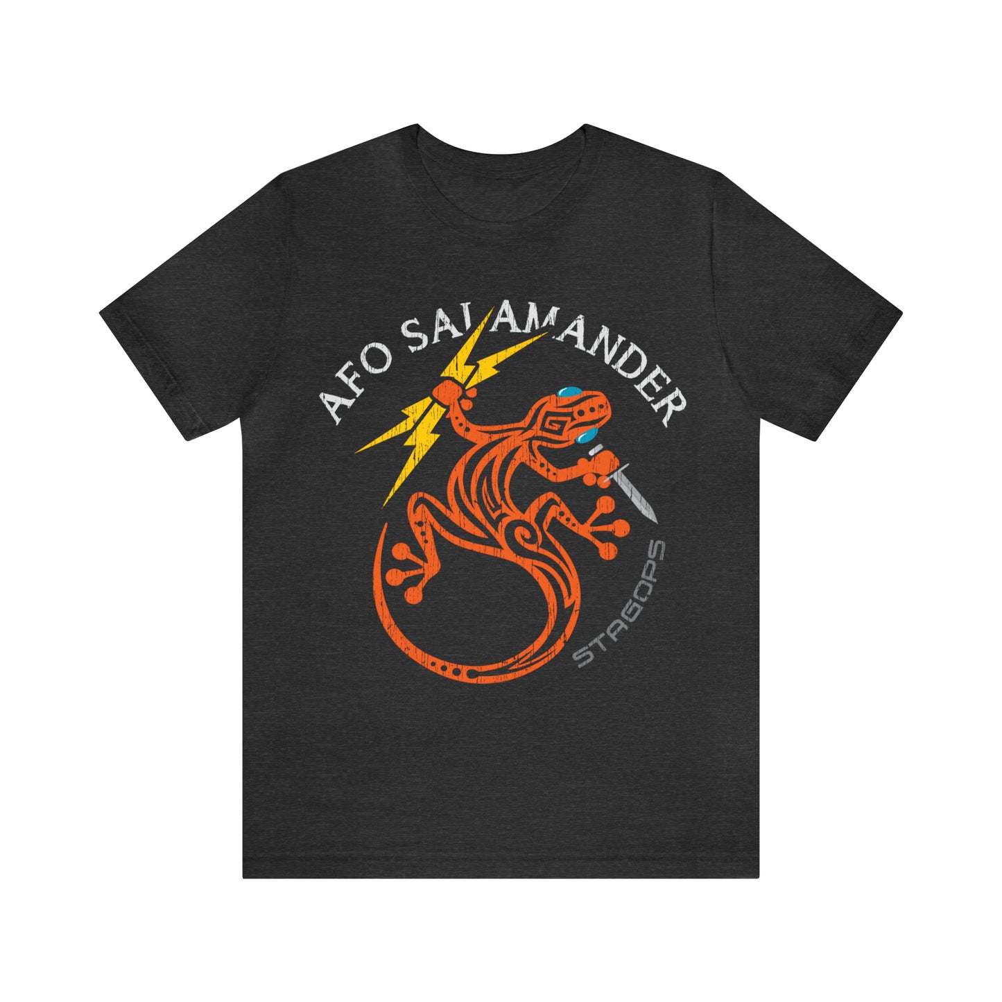 AFO SALAMANDER vintage Dark heather Jersey Short Sleeve Tee