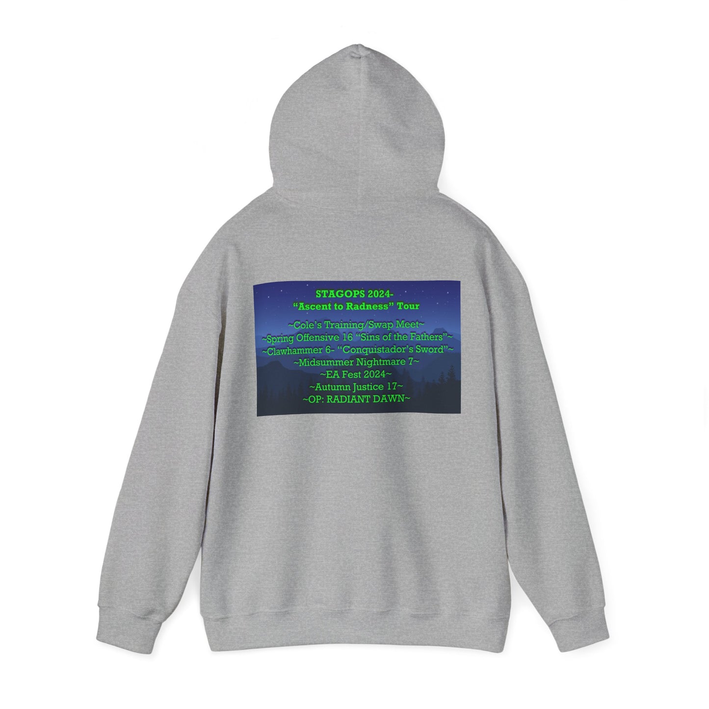 2024 Ascent to Radness Tour hoodie (Printed Front & Back)