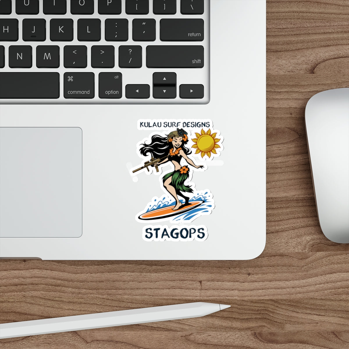 Kulau Surf Designs- "Sunny Surfer" Die-Cut Sticker Exclusive*