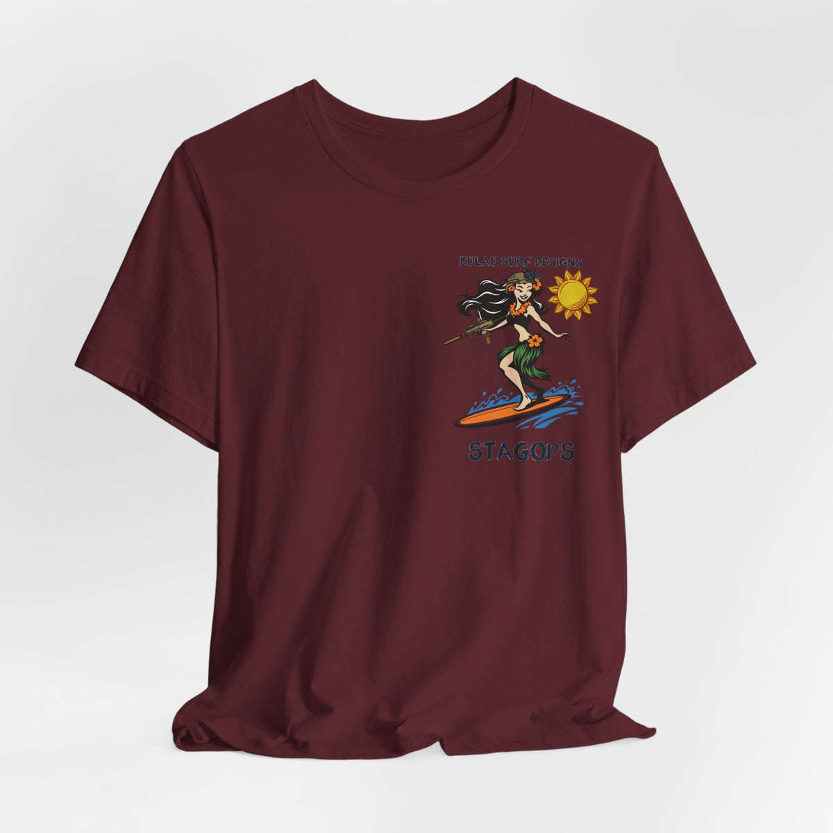 KULAU SURF DESIGNS double print (Front & Back) Tee EXCLUSIVE