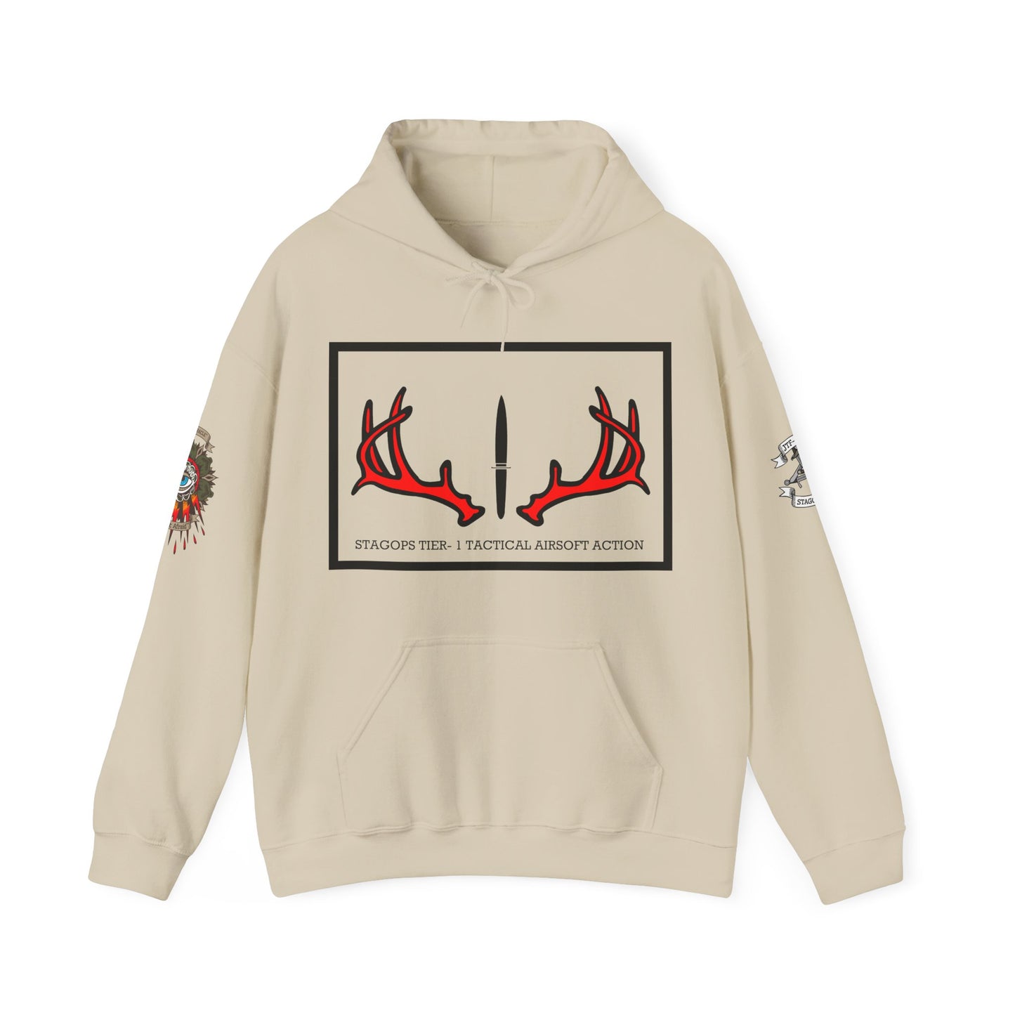 TIER 1/SCAPEGOAT Hoodie- 4 sided deluxe multi-logo print (Exclusive)