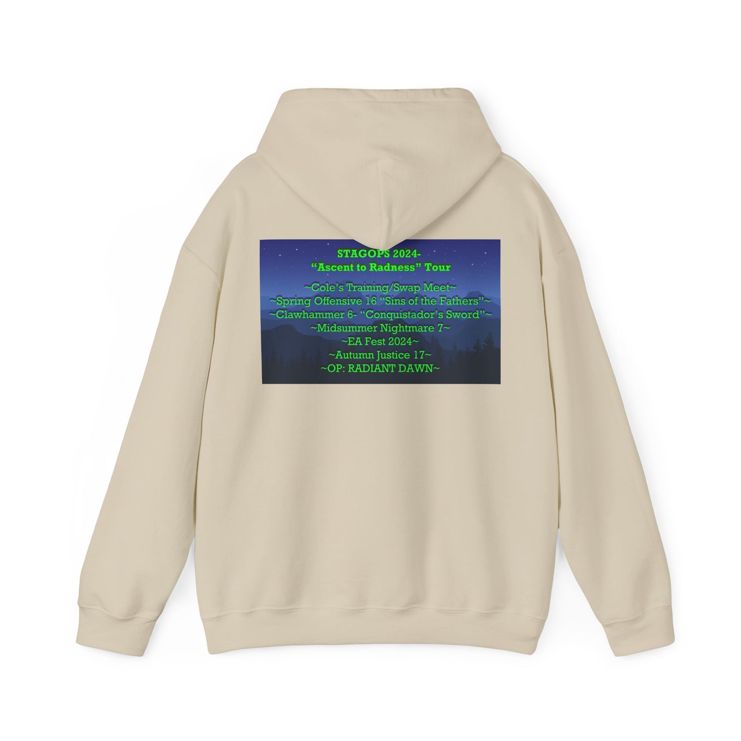 2024 Ascent to Radness Tour hoodie (Printed Front & Back)