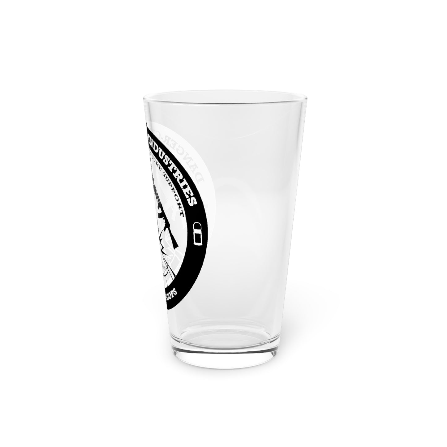 DANGER CLOSE Pint Glass, 16oz