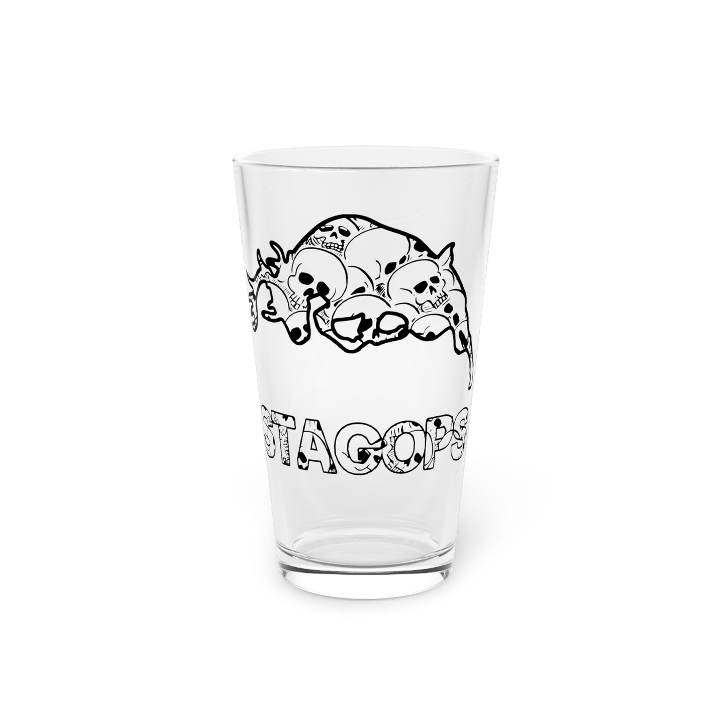 OOPS ALL SKULLS! Pint Glass, 16oz