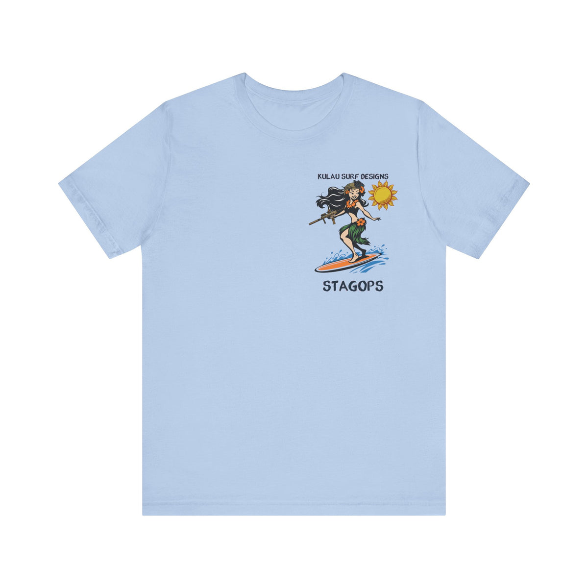 KULAU SURF DESIGNS double print (Front & Back) Tee EXCLUSIVE
