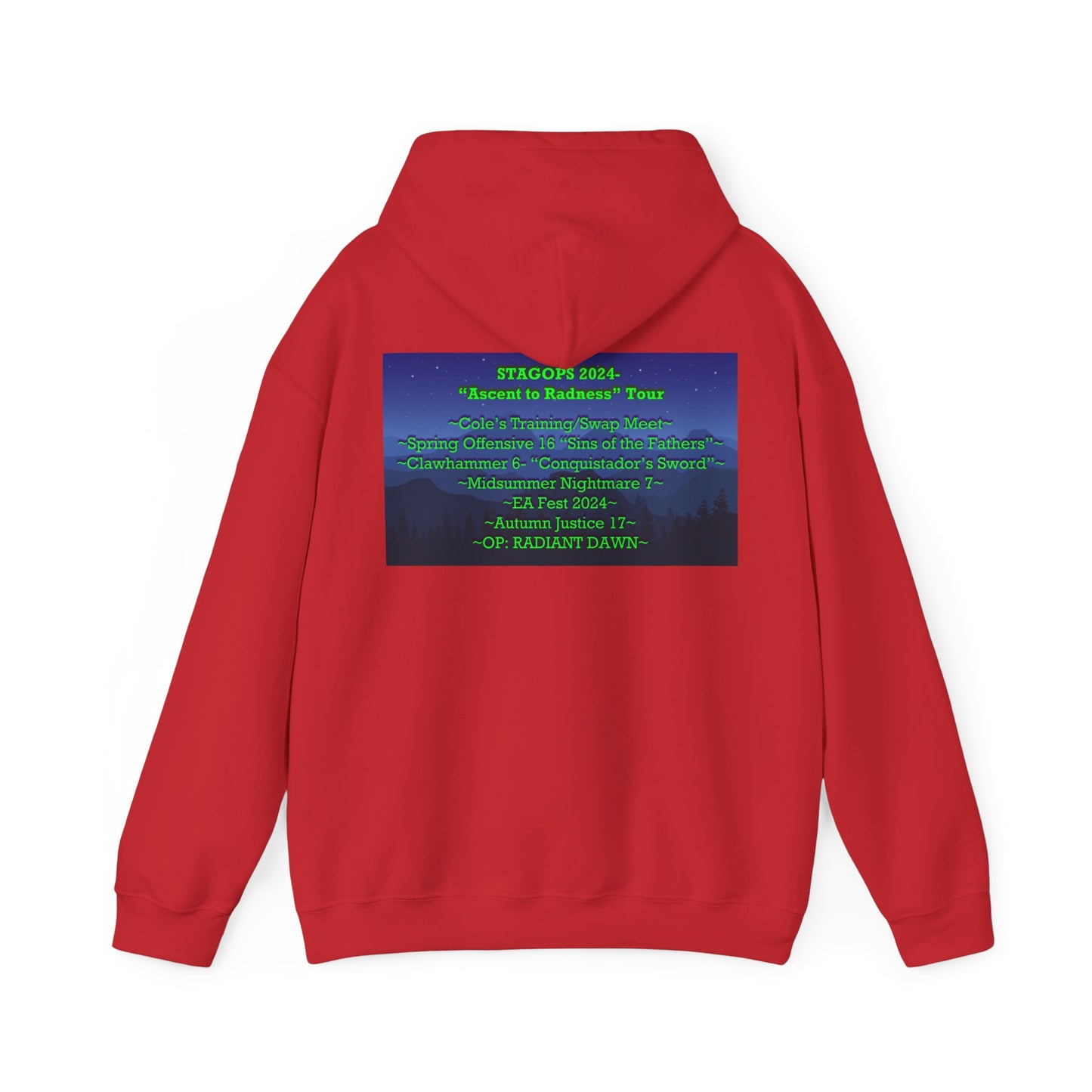 2024 Ascent to Radness Tour hoodie (Printed Front & Back)