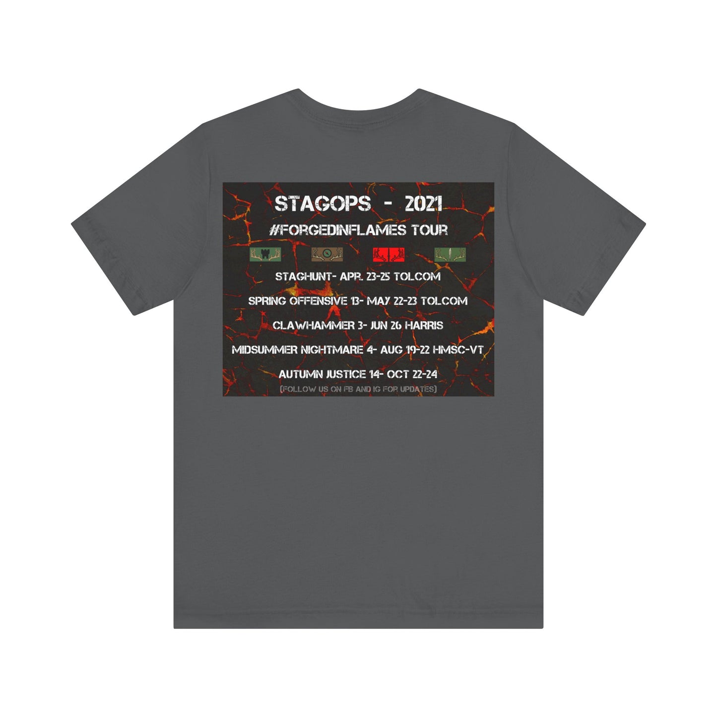 STAGOPS 2021 "Forged in Flames" double sided Tee