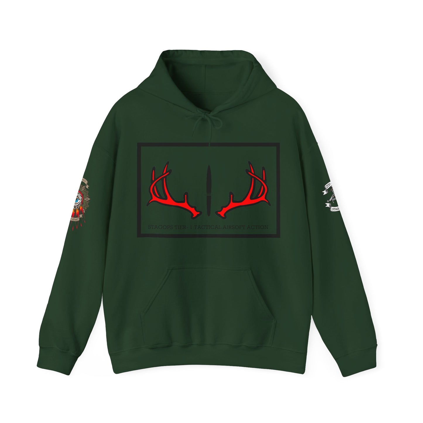 TIER 1/SCAPEGOAT Hoodie- 4 sided deluxe multi-logo print (Exclusive)