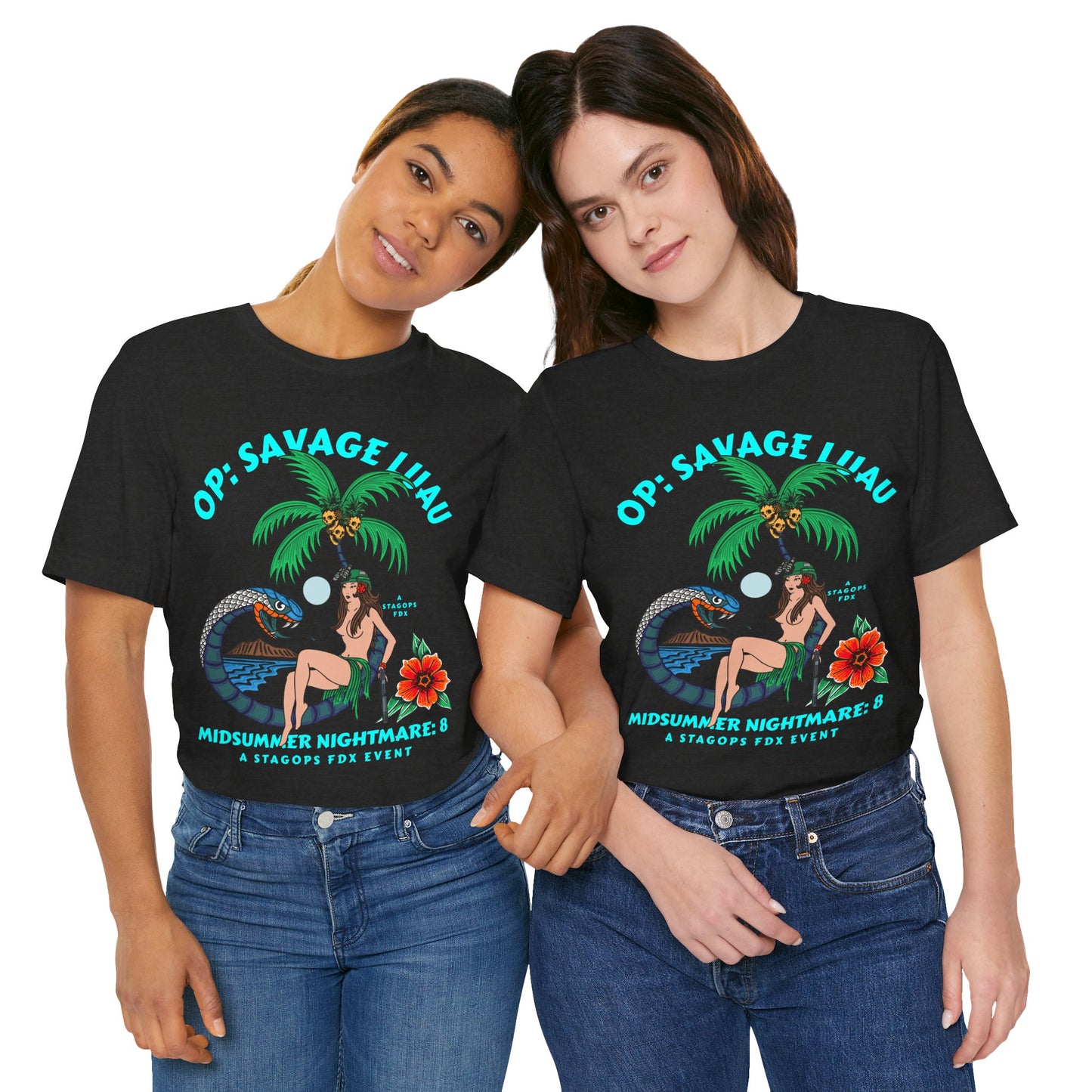 Midsummer Nightmare 8- SAVAGE LUAU front print Tee