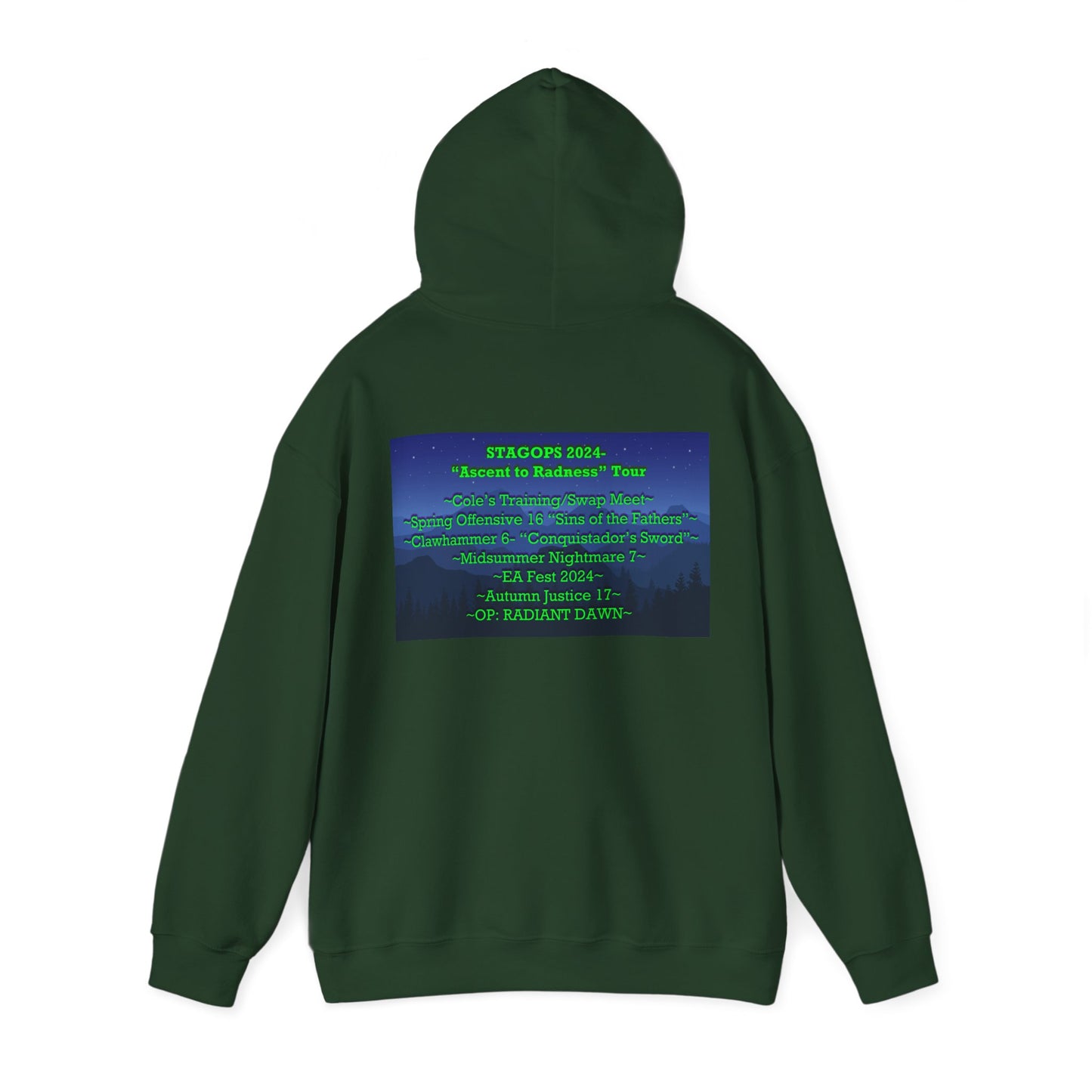 2024 Ascent to Radness Tour hoodie (Printed Front & Back)