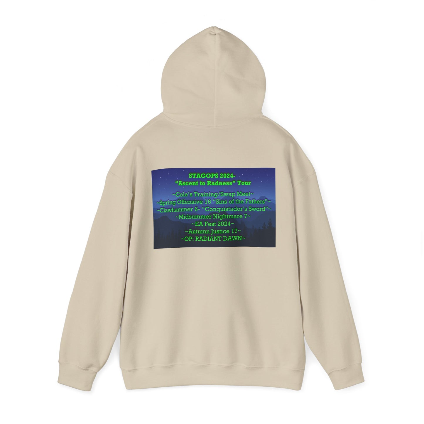 2024 Ascent to Radness Tour hoodie (Printed Front & Back)