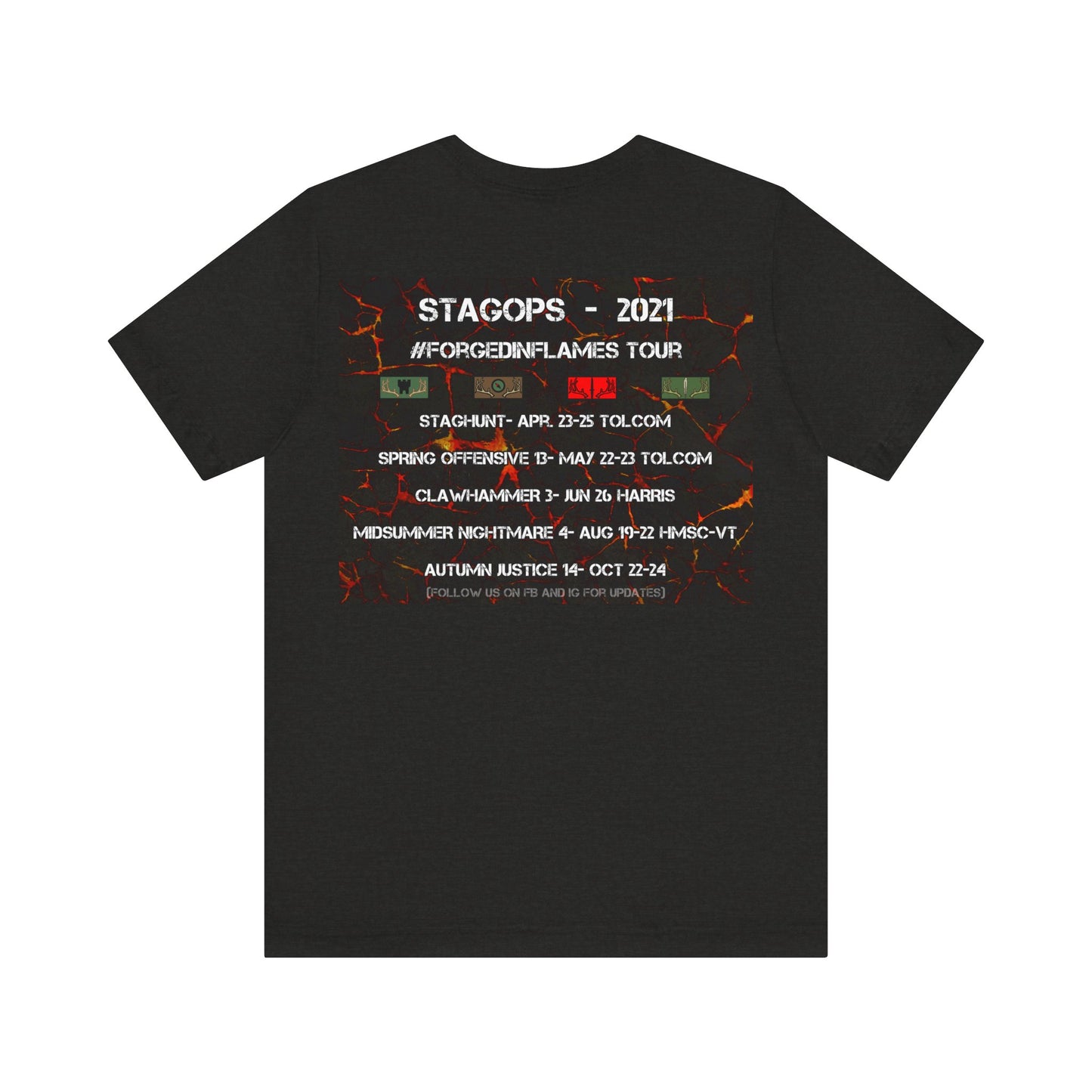 STAGOPS 2021 "Forged in Flames" double sided Tee