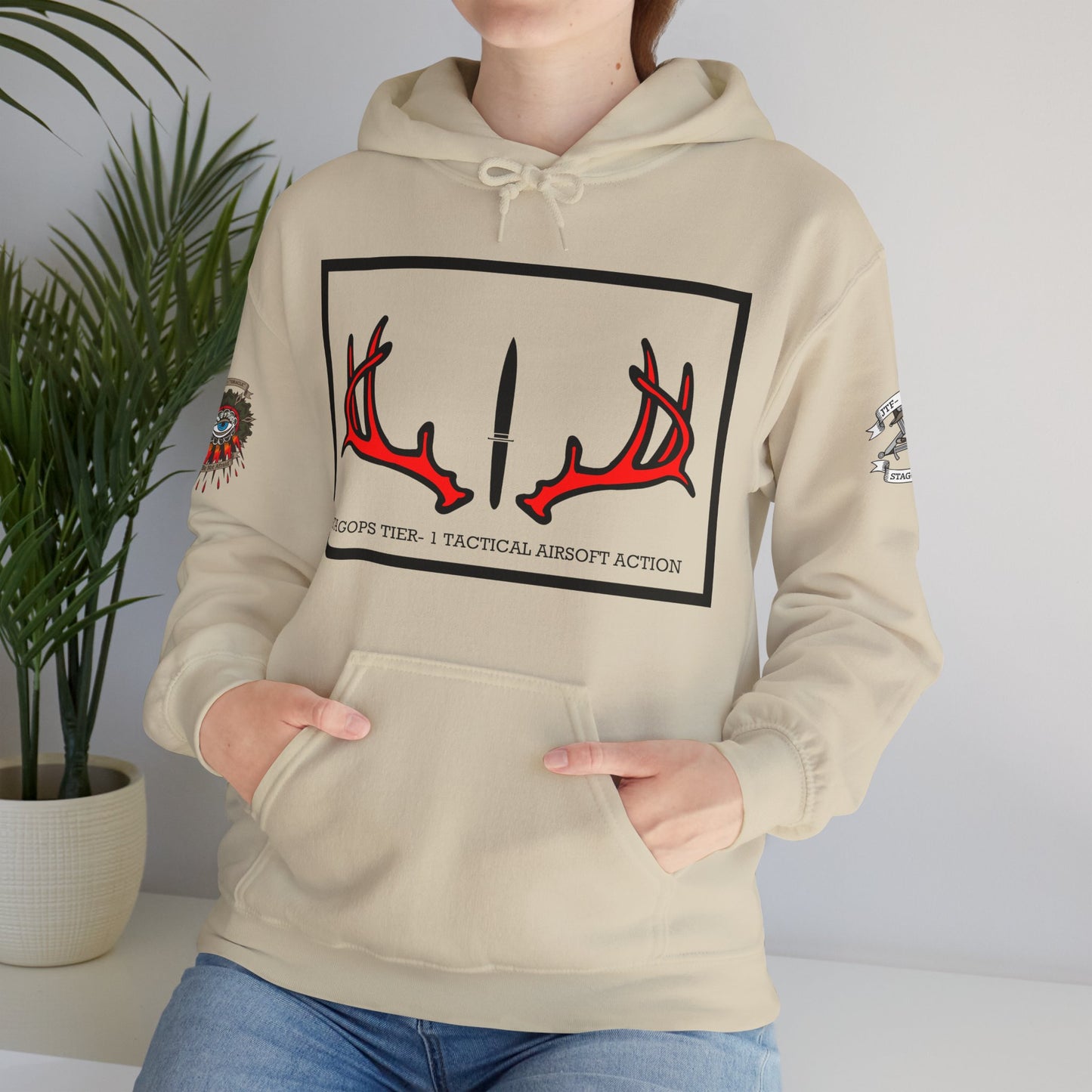 TIER 1/SCAPEGOAT Hoodie- 4 sided deluxe multi-logo print (Exclusive)