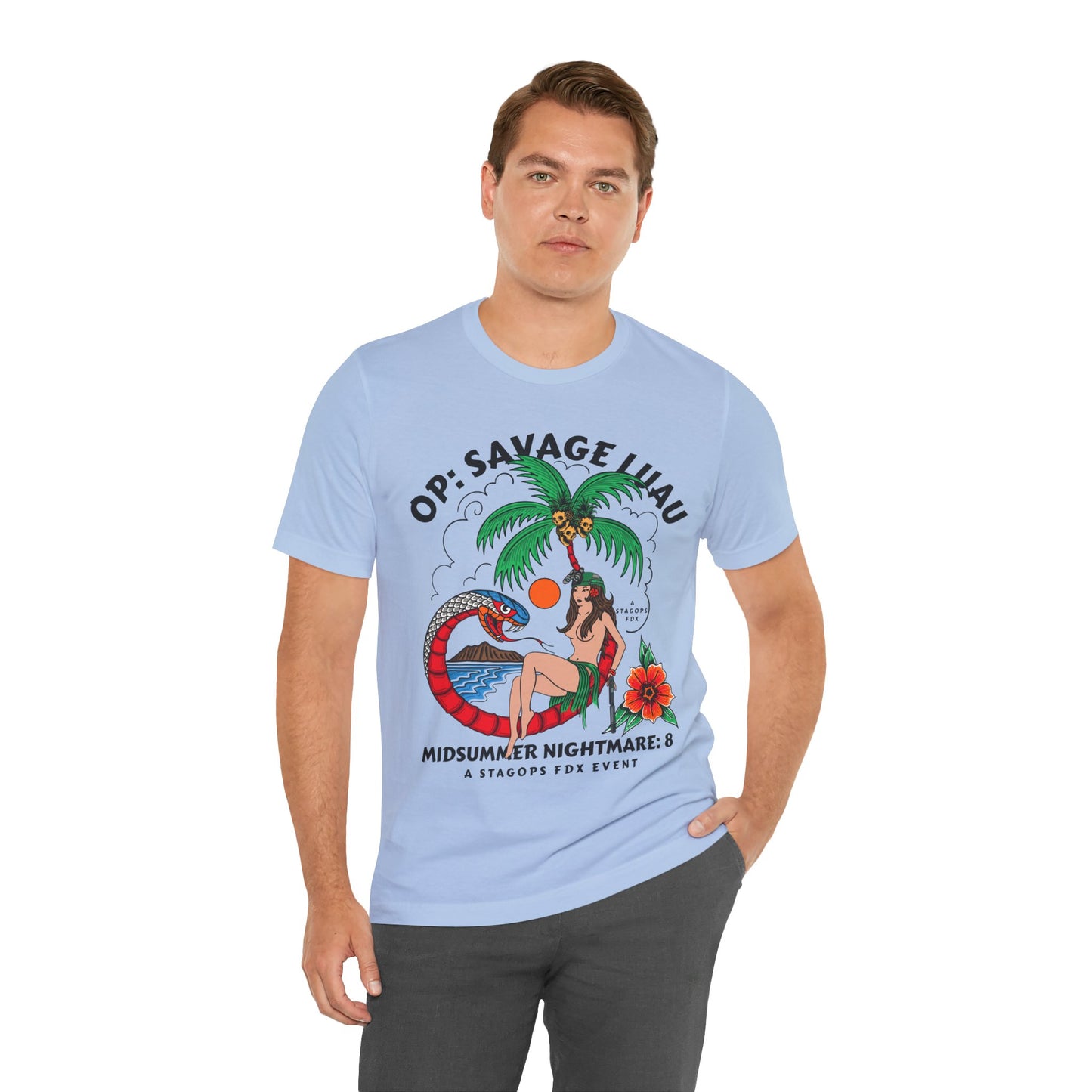 Midsummer Nightmare 8- SAVAGE LUAU front print Tee